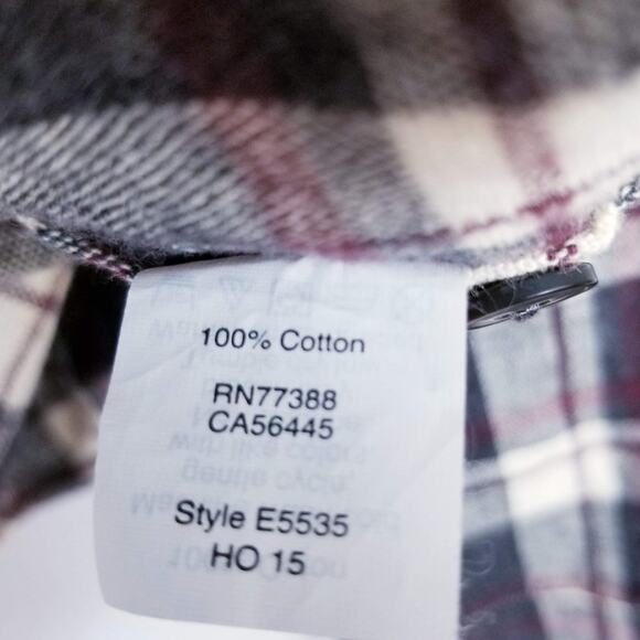 J. Crew Factory Plaid Flannel Workshirt Button Down Pockets- Size M - Picture 5 of 5